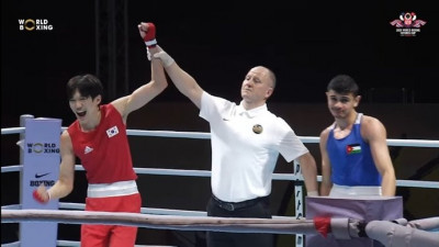 복싱 기대주 강대호, 월드복싱 퓨처스컵 4강 진출 ‘동메달 확보’…요르단 토고즈에 RSC 승리