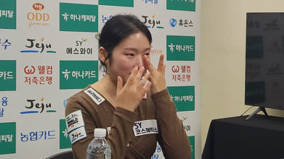 “보스(김가영)는 보스더라” 끝내 눈물 터진 한지은, 한뼘 더 성장하다, 비시즌 멘탈UP 다짐 [현장 일문일답]