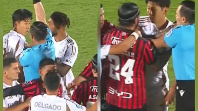 ‘레이저 눈빛’ 쏜 손흥민, 누가 그를 자극했나…‘섬뜩한 태클’ 외신도 주목