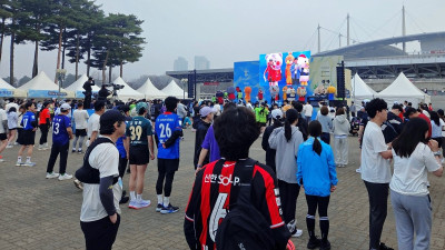 ‘팀K리그런’ 직접 달려보니… 상대팀 유니폼 보이자 ‘추월 의지’ 활활