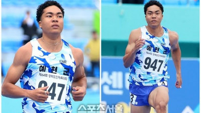 ‘육상 국가대표’ 나마디 조엘진, 경북 예천군 명예를 걸고 100m 우승! [경북도민체전 육상]