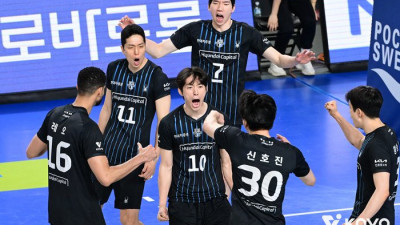 2차전 판정 논란 ‘기폭제’ 됐다…천안으로 돌아온 현대캐피탈, 대한항공 셧아웃 격파하고 3차전 ‘반격’[현장리뷰]