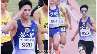 “살아있네~ 군인 정신”...상무 이재웅, 종별육상 800m 우승!