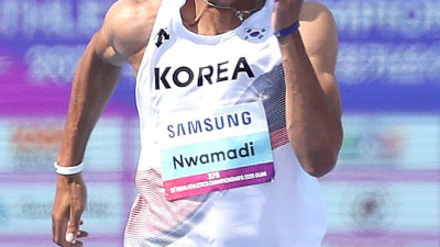 ‘10초19’ 나마디조엘진, 종별선수권 100m 대회 신기록… 男중등부 김정윤은 창던지기 韓기록