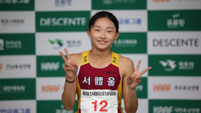 왕서윤, 여자 중등부 100ｍ 한국 기록… 성인 우승자보다 0.04초 빨랐다